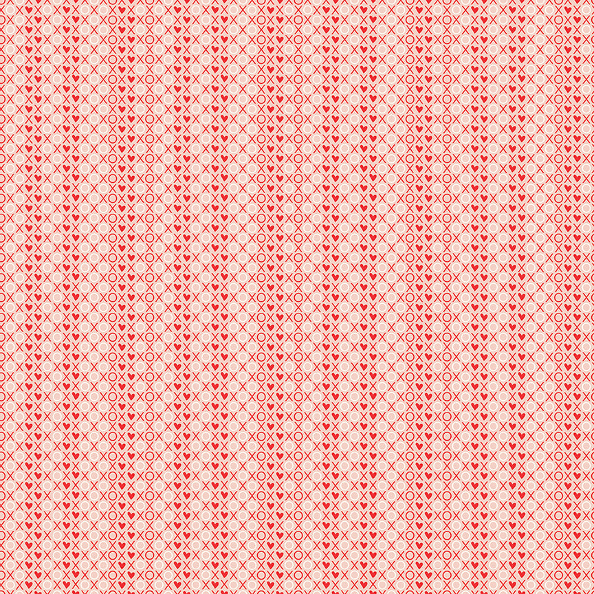 I Love Us Blush XOX Yardage by Sandy Gervais for Riley Blake Designs