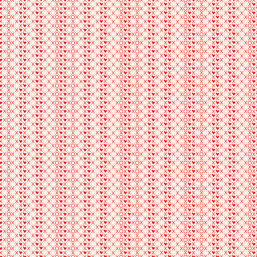 I Love Us Cream XOX Yardage by Sandy Gervais for Riley Blake Designs