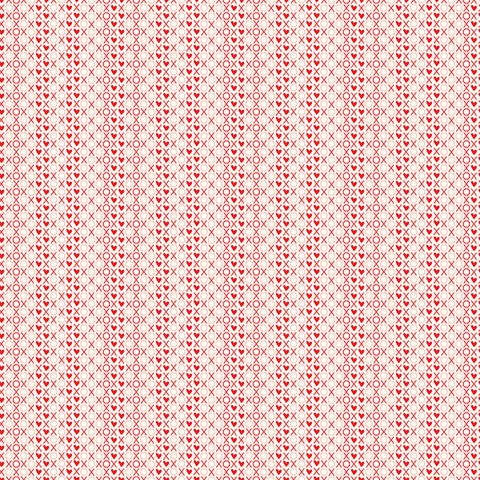 I Love Us Cream XOX Yardage by Sandy Gervais for Riley Blake Designs