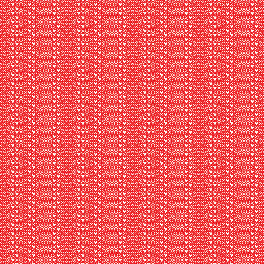 I Love Us Red XOX Yardage by Sandy Gervais for Riley Blake Designs