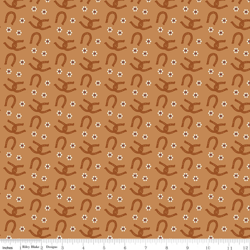 Wild Rose Sienna Horseshoes Yardage by the RBD Designers for Riley Blake Designs