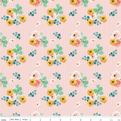 Spring Gardens Pink Bouquets Yardage by My Mind's Eye for Riley Blake Designs