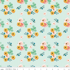 Spring Gardens Sky Bouquets Yardage by My Mind's Eye for Riley Blake Designs