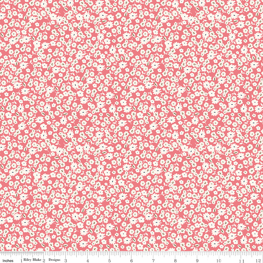 Spring Gardens Sugar Pink Blossoms Yardage by My Mind's Eye for Riley Blake Designs