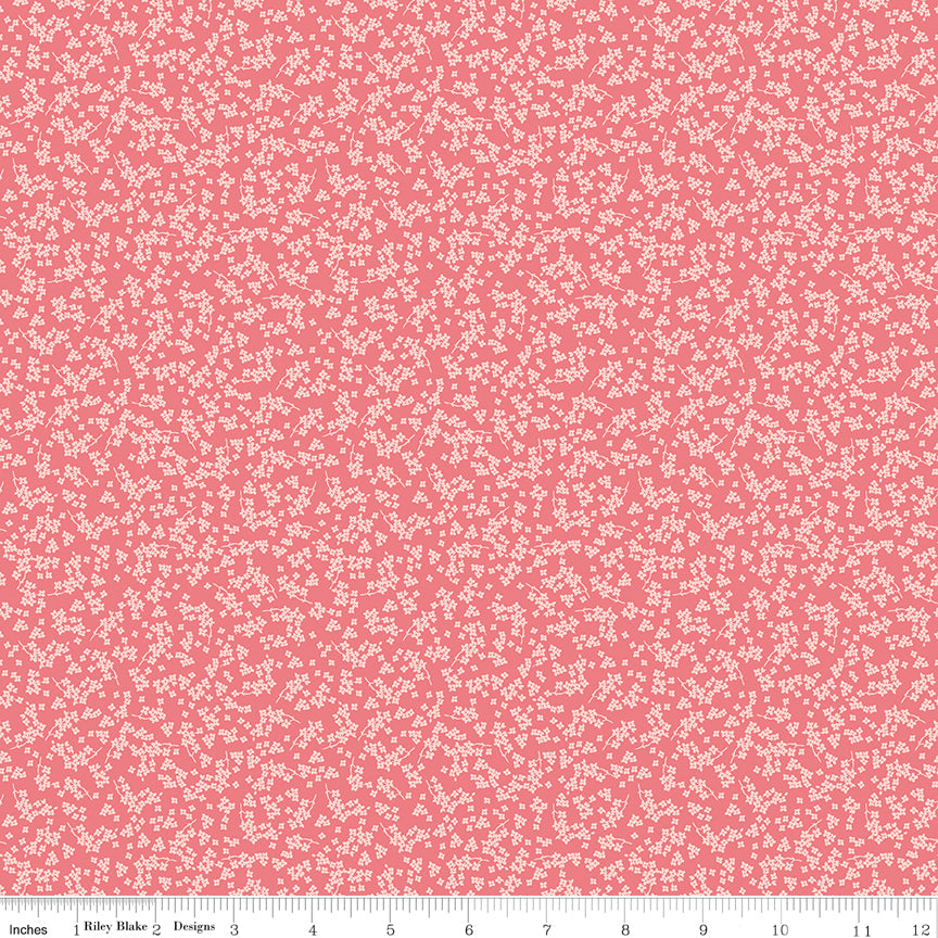 Spring Gardens Sugar Pink Ditsy Floral Yardage by My Mind's Eye for Riley Blake Designs