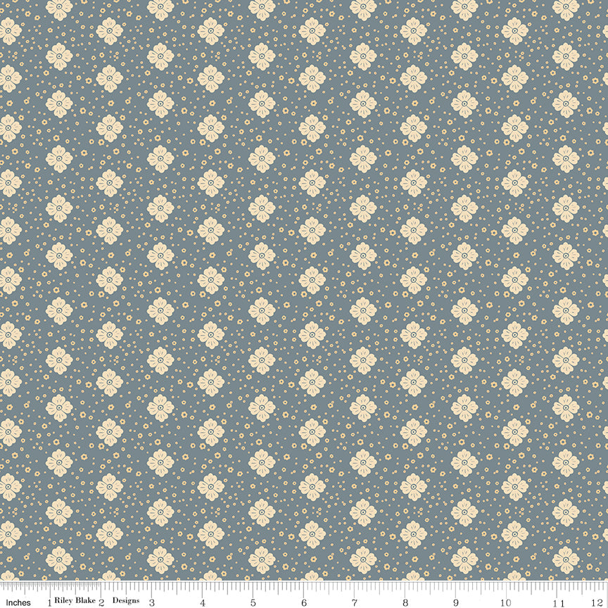 The Old Garden Cornflower Alexandre Yardage by Danelys Sidron for Riley Blake Designs