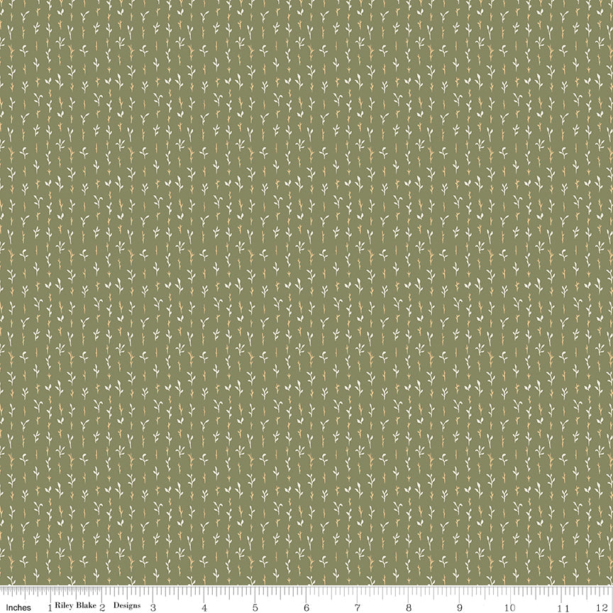 The Old Garden Sage Gloria Yardage by Danelys Sidron for Riley Blake Designs