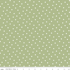 Bunny Trail Green Dots Yardage by Dani Mogstad for Riley Blake Designs