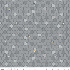 Sunshine and Sweet Tea Gray Honeycomb Yardage by Amanda Castor for Riley Blake Designs