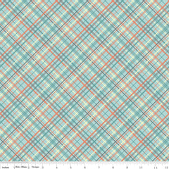 Sunshine and Sweet Tea Mint Summer Plaid Yardage by Amanda Castor for Riley Blake Designs