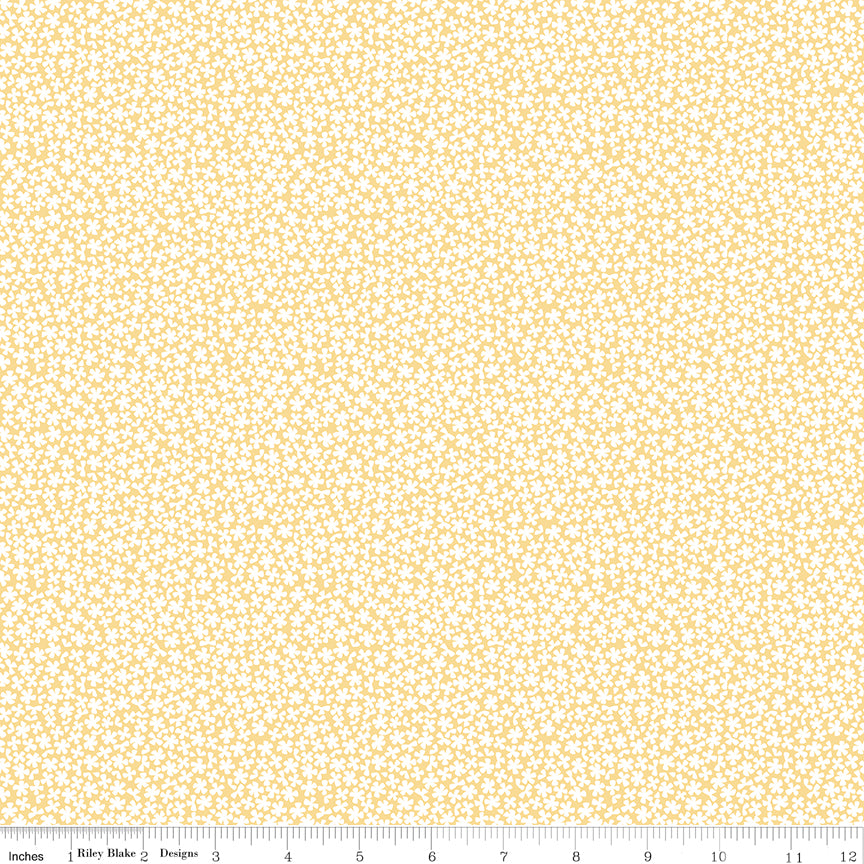 Sunshine and Sweet Tea Sunshine Sweet Alyssum Yardage by Amanda Castor for Riley Blake Designs