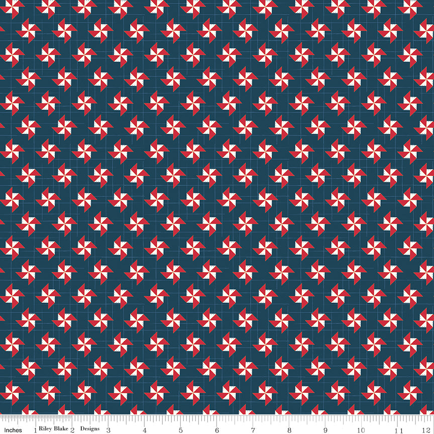 Sweet Freedom Oxford Pinwheels Yardage by Beverly McCullough for Riley Blake Designs