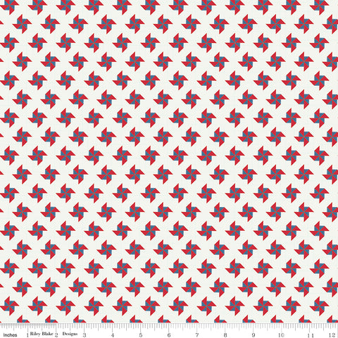 Sweet Freedom Sand Dollar Pinwheels Yardage by Beverly McCullough for Riley Blake Designs