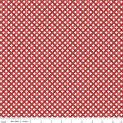 Sweet Freedom Red Gingham Picnic Yardage by Beverly McCullough for Riley Blake Designs