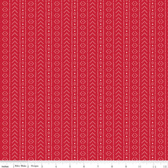 American Beauty Red Stripe Yardage by Dani Mogstad for Riley Blake Designs