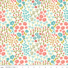 Feed My Soul Cream Flower Garden Yardage by Sandy Gervais for Riley Blake Designs