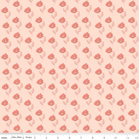 Feed My Soul Blush Flowers Yardage by Sandy Gervais for Riley Blake Designs