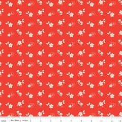 Feed My Soul Red Tossed Floral Yardage by Sandy Gervais for Riley Blake Designs