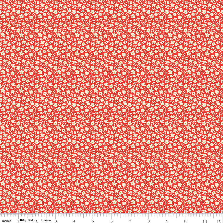 Feed My Soul Red Daisies Yardage by Sandy Gervais for Riley Blake Designs