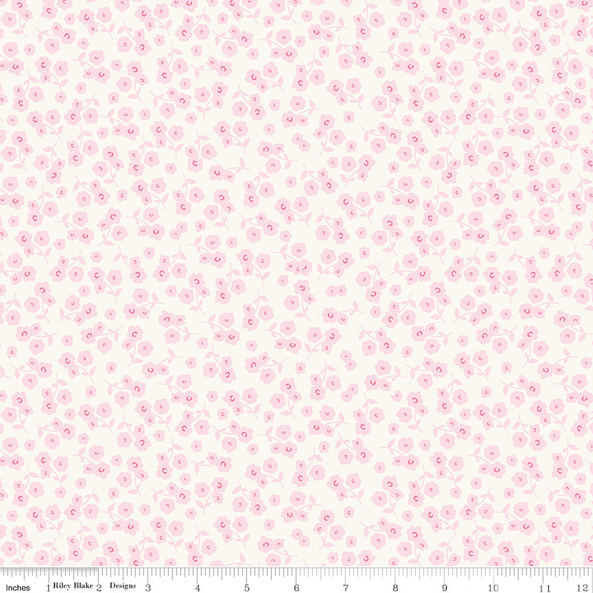 Picnic Florals Carnation Ditsy Yardage by My Mind's Eye for Riley Blake Designs