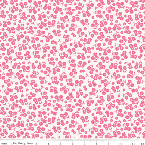 Picnic Florals Pink Ditsy Yardage by My Mind's Eye for Riley Blake Designs