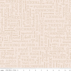 Autumn Latte Words Yardage by Lori Holt for Riley Blake Designs