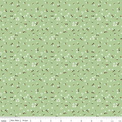 Clover Farm Pistachio Bees Yardage by Gracey Larson for Riley Blake Designs