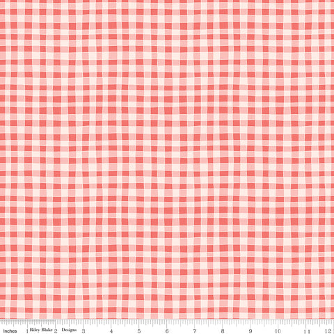 Clover Farm Tea Rose Gingham Yardage by Gracey Larson for Riley Blake Designs