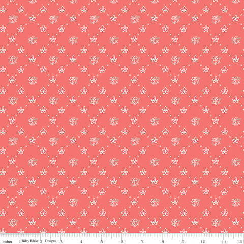 Clover Farm Tea Rose Wallpaper Yardage by Gracey Larson for Riley Blake Designs