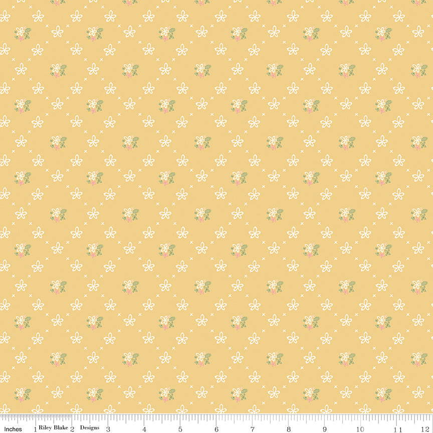 Clover Farm Yellow Wallpaper Yardage by Gracey Larson for Riley Blake Designs