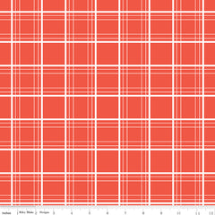 Ski Hill Red Ski Tracks Yardage by Corinne Wells for Riley Blake Designs