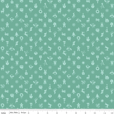 Home Town Holiday Sea Glass Christmas Yardage by Lori Holt for Riley Blake Designs