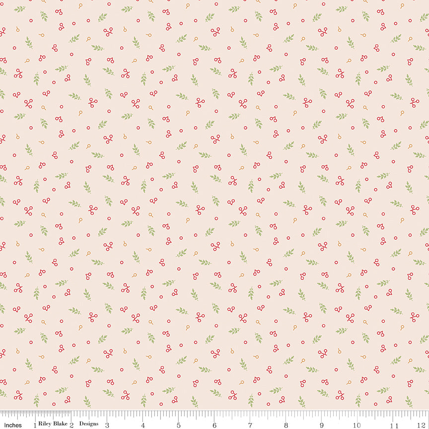 Home Town Holiday Latte Berries Yardage by Lori Holt for Riley Blake Designs