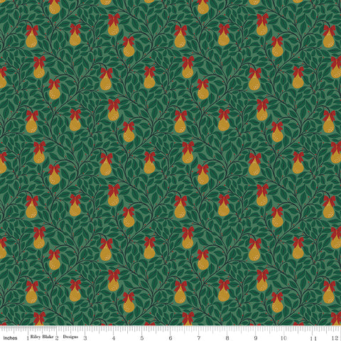 A Pear-fect Christmas Green Pear Tree Yardage by Cayla Naylor for Riley Blake Designs