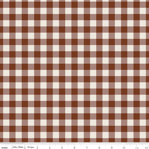 Pumpkin Spice Brown Plaid Yardage by Simple Simon & Co. for Riley Blake Designs