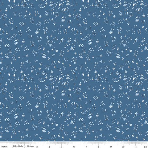 Farm Livin' Denim Grass Yardage by Diane Labombarbe for Riley Blake Designs