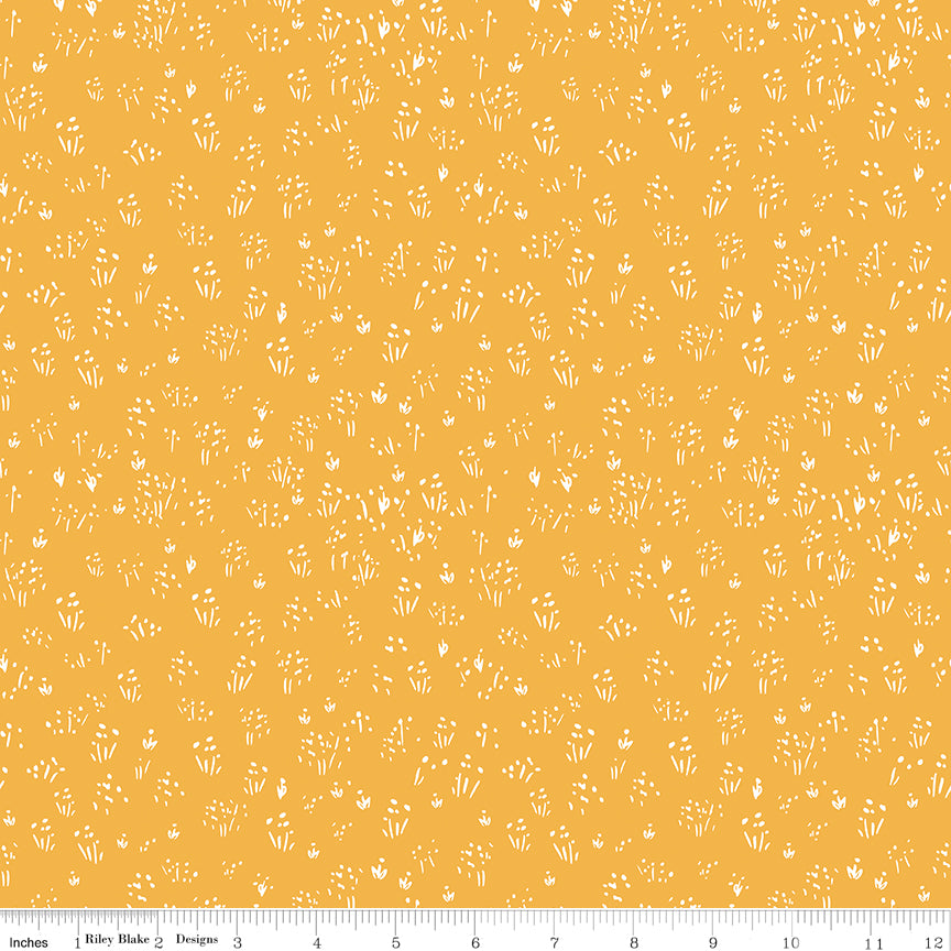Farm Livin' Yellow Grass Yardage by Diane Labombarbe for Riley Blake Designs
