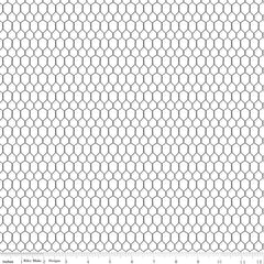 Farm Livin' White Chicken Wire Yardage by Diane Labombarbe for Riley Blake Designs