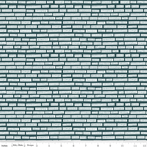 Vintage Charm Midnight Words Yardage by Dani Mogstad for Riley Blake Designs