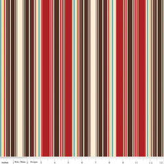 Cowboys Barn Red Stripe Yardage by Echo Park Paper Co. for Riley Blake Designs