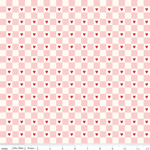 BOLT END 12" Sweetheart Cream Checks Yardage by My Mind's Eye for Riley Blake Designs