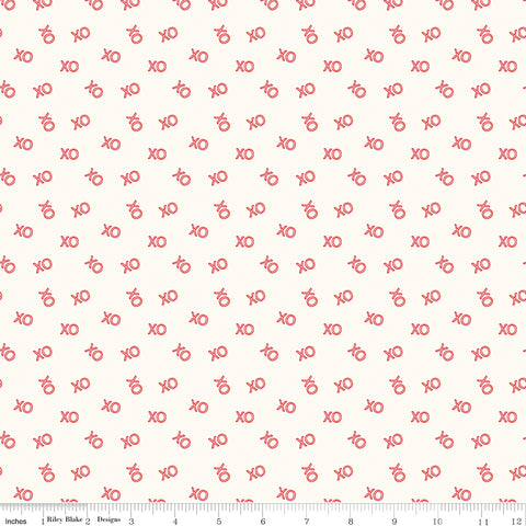 Sweetheart Cream XO Yardage by My Mind's Eye for Riley Blake Designs