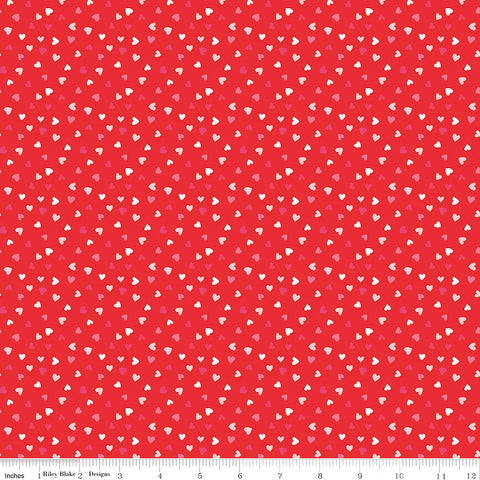 Sweetheart Red Heart Toss Yardage by My Mind's Eye for Riley Blake Designs