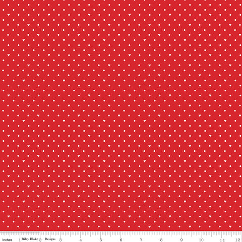Sweetheart Red Dots Yardage by My Mind's Eye for Riley Blake Designs