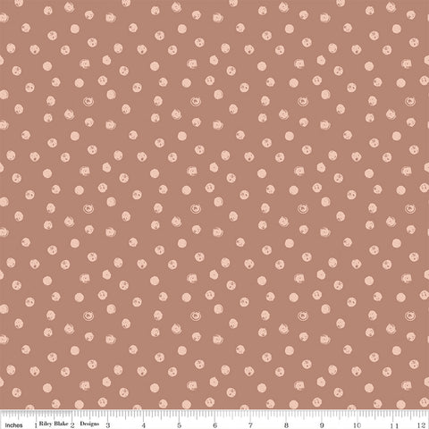 Blush 'N Butterscotch Dusty Rose Dots Yardage by Simple Simon & Co. for Riley Blake Designs
