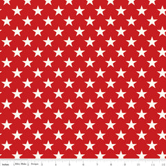 Freedom Garden Red Stars Yardage by My Mind's Eye for Riley Blake Designs