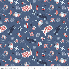 Stars and Stripes Forever Blue Main Yardage by Lori Whitlock for Riley Blake Designs