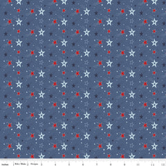 Stars and Stripes Forever Blue Shooting Stars Yardage by Lori Whitlock for Riley Blake Designs