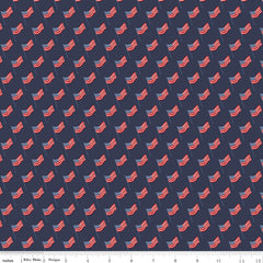 Stars and Stripes Forever Navy Flags Yardage by Lori Whitlock for Riley Blake Designs