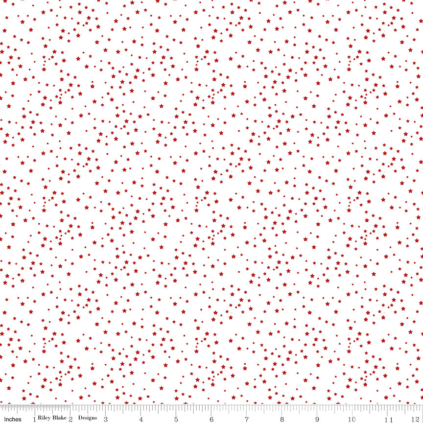 Stars and Stripes Forever White Stars Yardage by Lori Whitlock for Riley Blake Designs